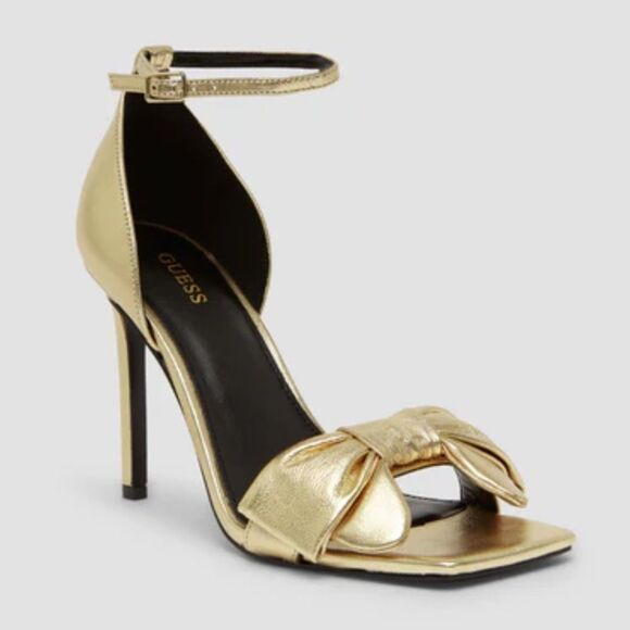 Guess Shoes - NEW GUESS SIZE 9 Gold Sancia Bow High Heels sandals party